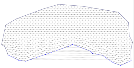 An example of a pattern using the Interpolate using burden and spacing method