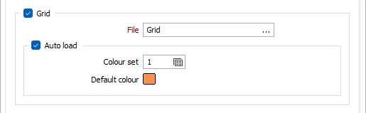 The Grid options on the Output tab of the Surface Points Modelling form