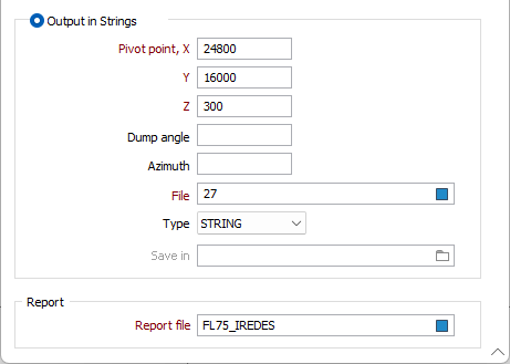 The Output inb Strings options for Import from IREDES
