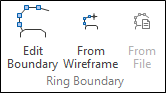 The Ring Boundary options on the Ring Design ribbon