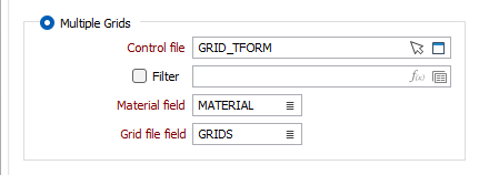 The Multiple Grids options on the Input/Output tab of the Create Thickness Grids form