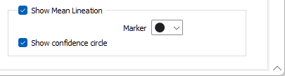 The Show Mean Lineation options in the Groups tab