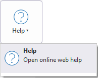 The Help option on the Project About backstage menu