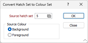 The Convert Hatchg Set to Colour Set form