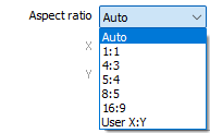 The Aspect Ratio drop down